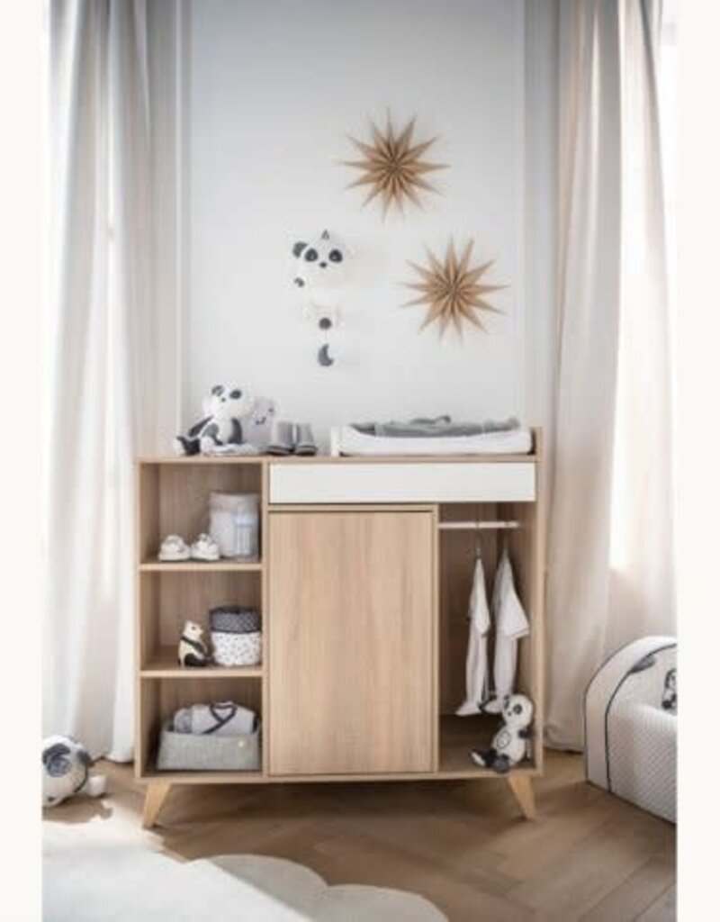 Sauthon COMMODE A LANGER EVOLUTIVE EN BUREAU NOVA BLANC LIN