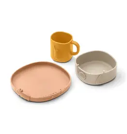 Liewood Kine Tableware Set 3-Pack - Tuscany/Rose Mix