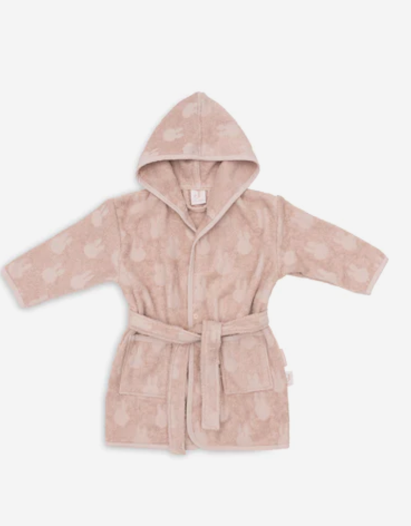 Jollein Bathrobe Terry Miffy Jaquard - Wild Rose