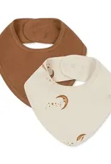 Konges Sløjd lot de 2 bandana bavoir classic - moon/tobacco