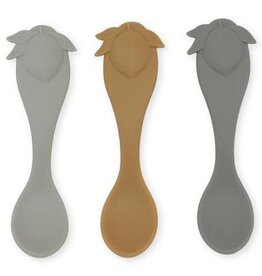 Konges Sløjd Lemon Silicone Spoon 3-Pack - Ocean Mix