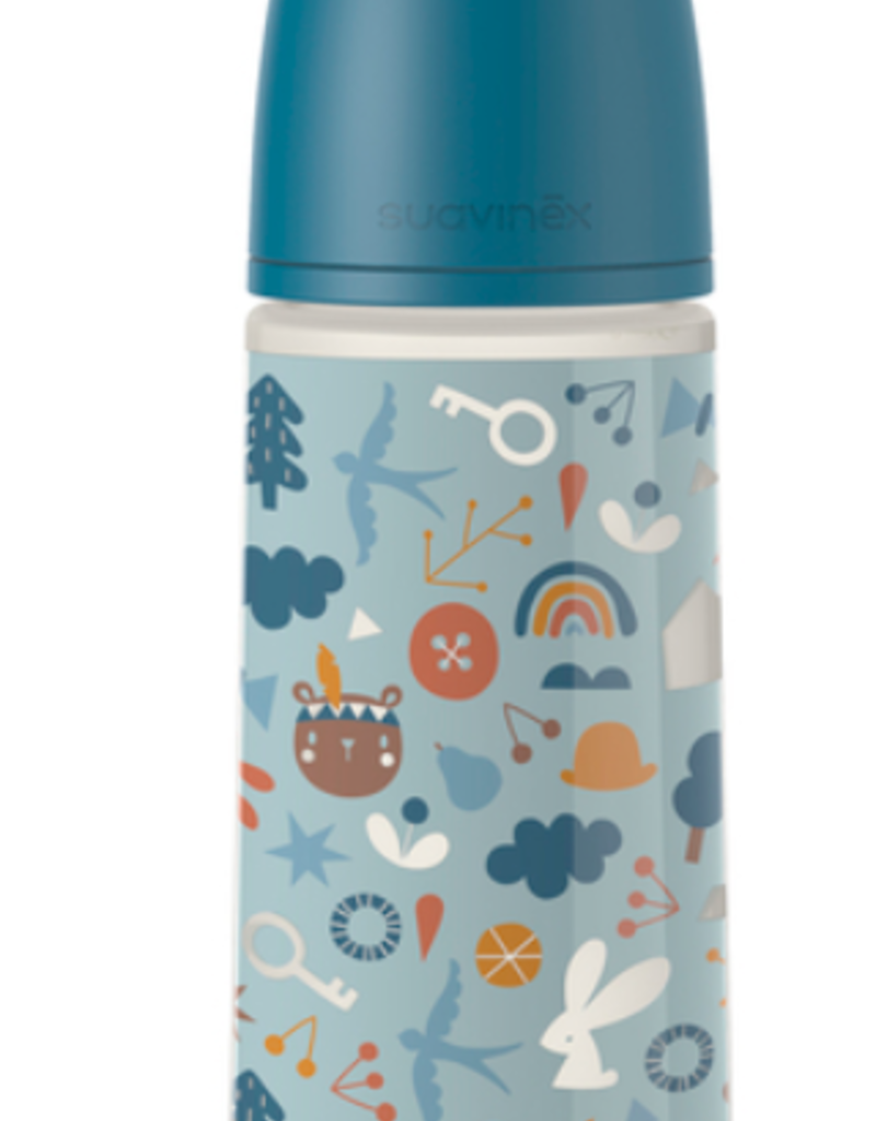 Suavinex Forest - Bottle - Sili. - Large Flow - 360ml - Blue