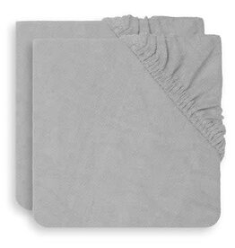 Jollein Aankleedkussenhoes Badstof 50x70cm - Soft Grey - 2 Stuks