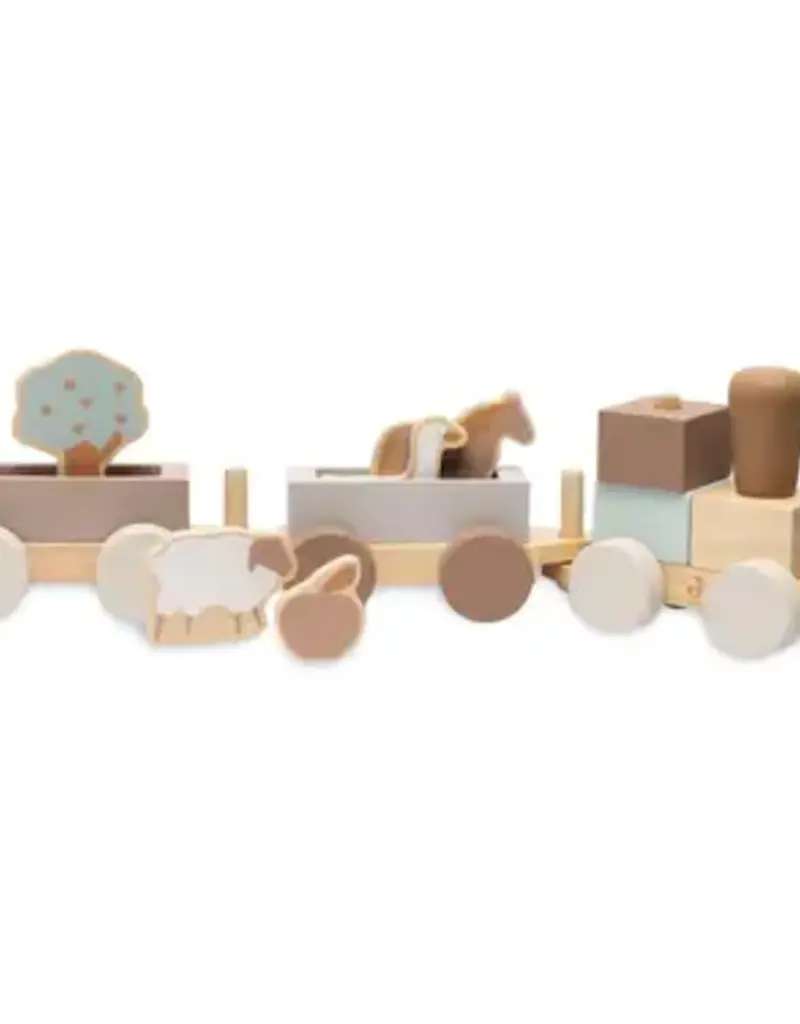 Jollein Jouet Train en Bois 45x12cm - Farm