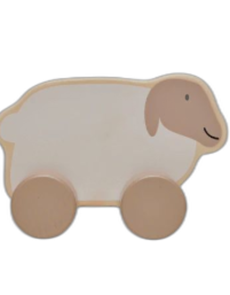 Jollein Jouet Voiture en Bois 11x9x6cm Farm - Lamb