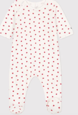 Petit bateau Pyjama - coeur en velours- mini