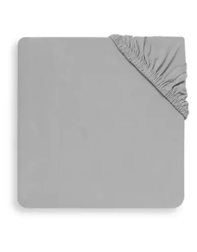 Jollein Fitted Sheet Cot Jersey 70x140/75x150cm - Soft Grey