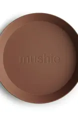 Mushie Round Dinnerware Plates, Set 2 - Caramel