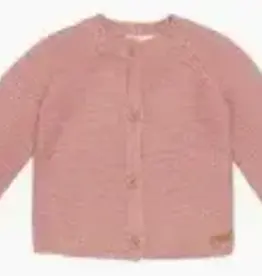 knitted cardigan dark pink little dutch