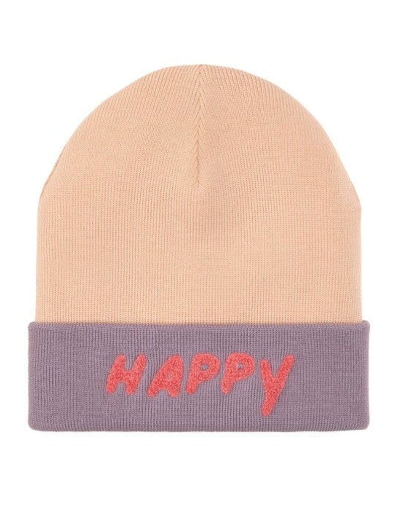 Lässig Merino beanie little gang happy light rose/lilac 3-6 years