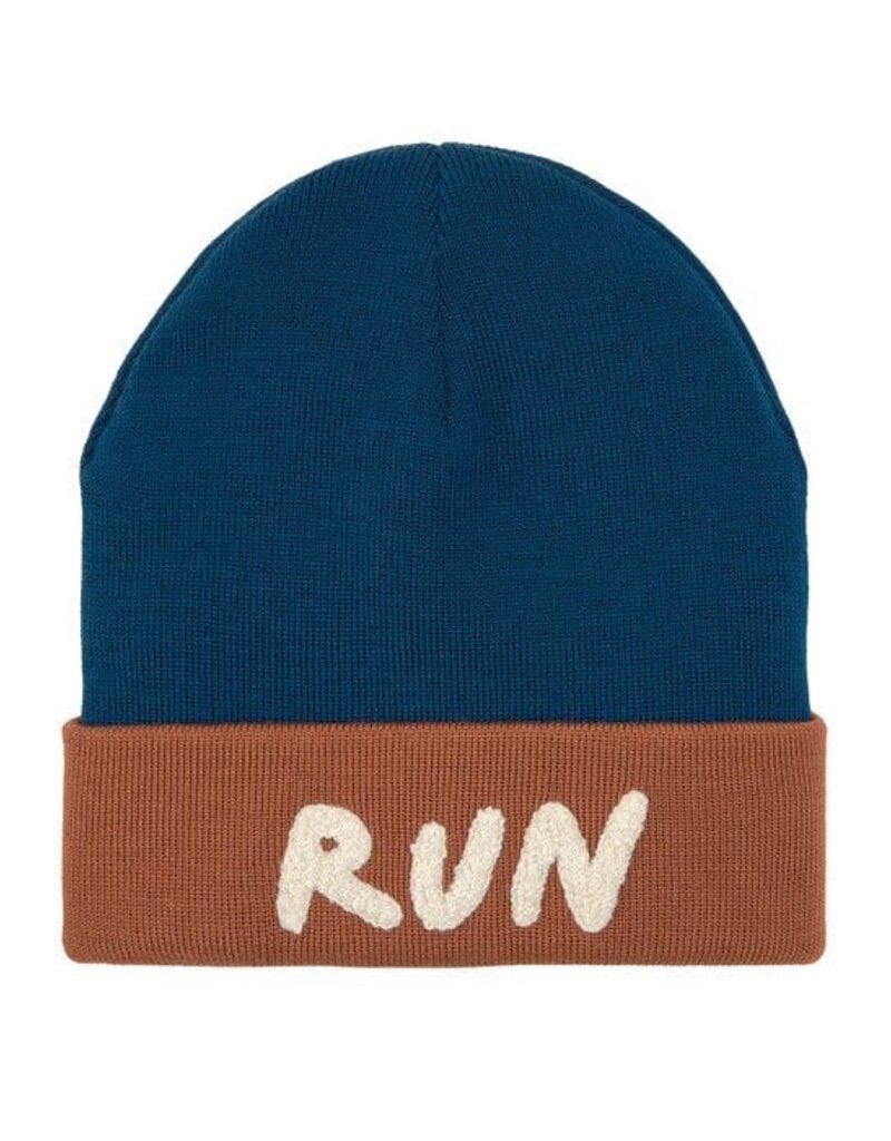 Lässig Merino beanie little gang run brown/blue