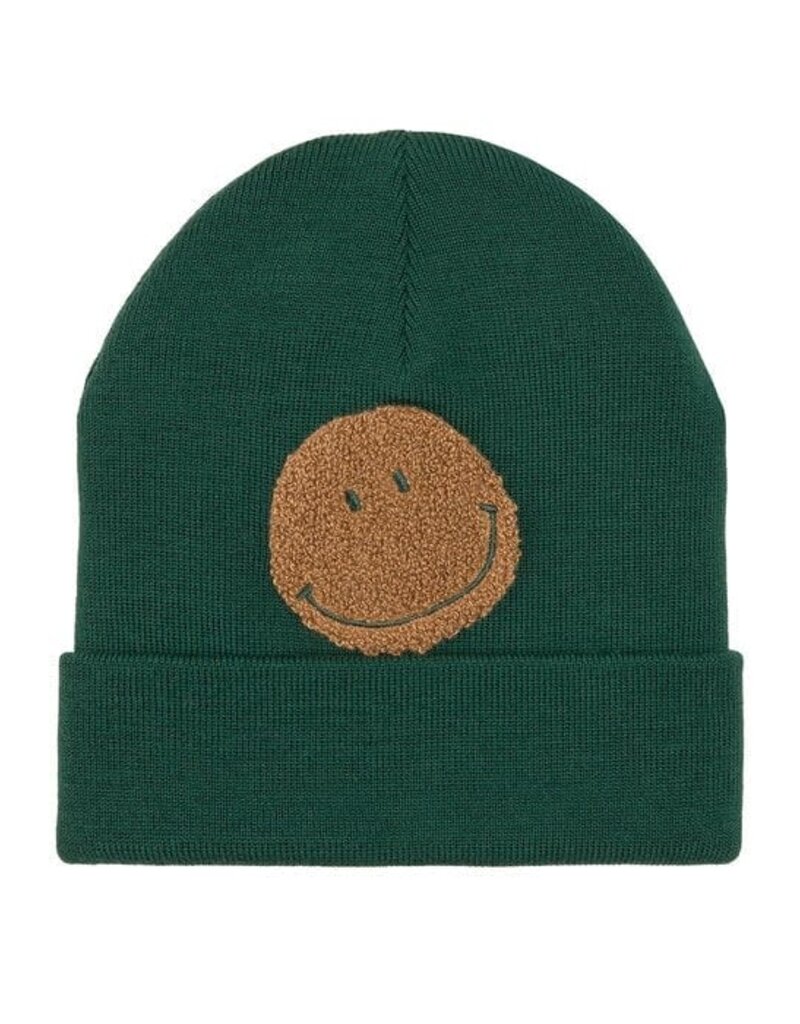 Lässig Merino beanie little gang smile ocean green 3-6 years