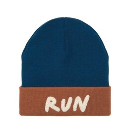 Lässig merino beanie little gang run blrown/blue 3-6 years