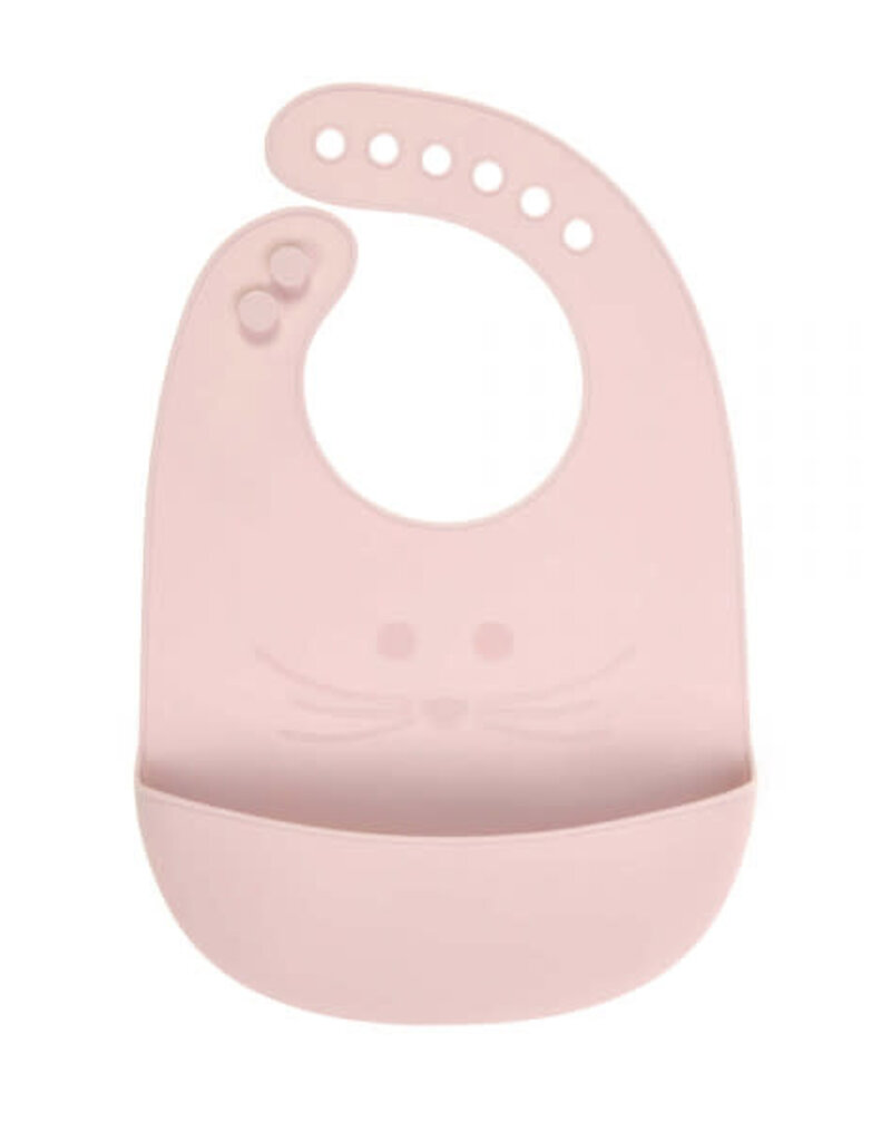 Lässig Silicone Bib, Little Chums Mouse Rose