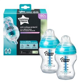 Tommee Tippee Antikoliekzuigfles Avancé transparant/wit 260 ml - 2 stuks