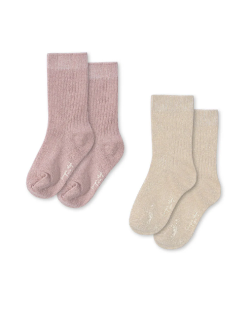 Konges Sløjd 2 pack sokken Rose/ Off white