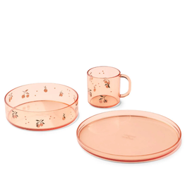 Liewood Siva Printed Tritan Tableware Set - Peach / Sea shell