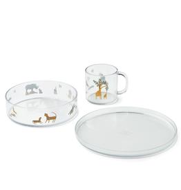 Liewood Siva Printed Tritan Tableware Set - All together / Sandy