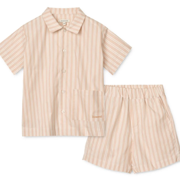 Liewood Ensemble à rayures LEONA Y/D stripe Sorbet rose / Creme de la creme