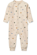 Liewood Birk Printed Pyjama Jumpsuit Aviator / Ecru