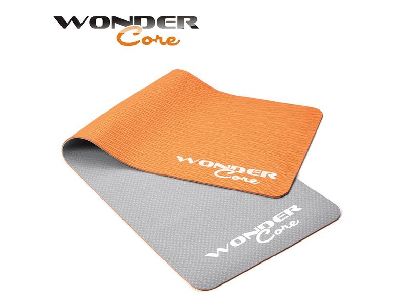 Wonder Core Yoga Mat TPE - 0,6 cm - Gray/Orange
