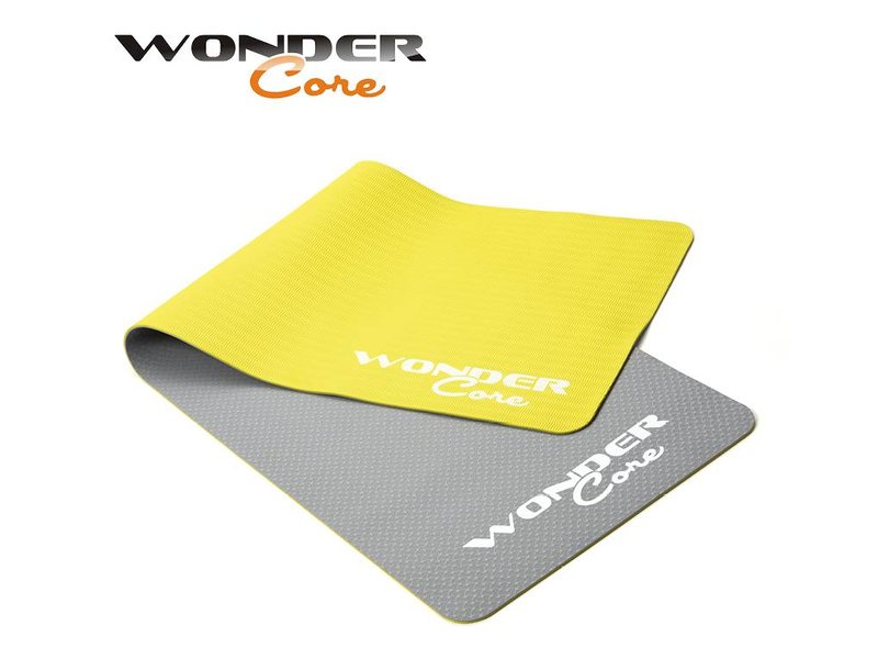Wonder Core Yoga Mat TPE - 0,6 cm - Gray/Green