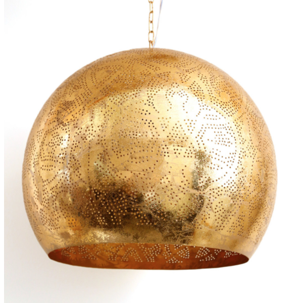 oosterse hanglamp stijl - open - vintage goud - dePauwWonen