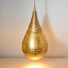 Hanglamp Ameera goud druppel met draad in 2 maten