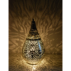Tafellamp Ameera filigrain druppel vintage zilver in 2 maten