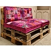 Oosterse Palletkussens set Patchwork Fuchsia