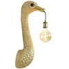 Wandlamp Struisvogel goud in 2 maten