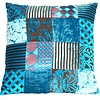 Oosters sierkussen Patchwork Turquoise in 3 maten