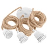 Lampfitting voor hanglamp - Naturel Wit - 3 Fittings