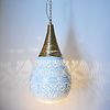 Hanglamp Ameera wit/goud druppel