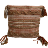 Kussen Naturel Jute Wol Cognac