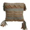 Kussen Naturel Jute Wol Sage