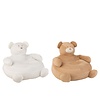 Kinderstoel Beer Pluche Set Wit & Beige