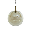 Hanglamp 48 cm MEDINA antiek brons+glas amber