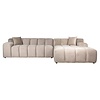 Sofa Cube Khaki Velvet 3-zits + lounge rechts