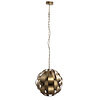 Lovis Gouden metalen hanglamp met ronde bolvormige kap.