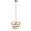 Jalinn Gouden metalen hanglamp met parelschelpen rond.