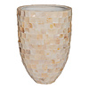 Daven Cream poly shell pot ovaal hoog L