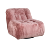 De Swivel Lounge Chair Rosy in rosé chenille