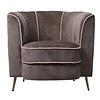 John Grey fauteuil Aphrodite 7 in mocca beige strepen.