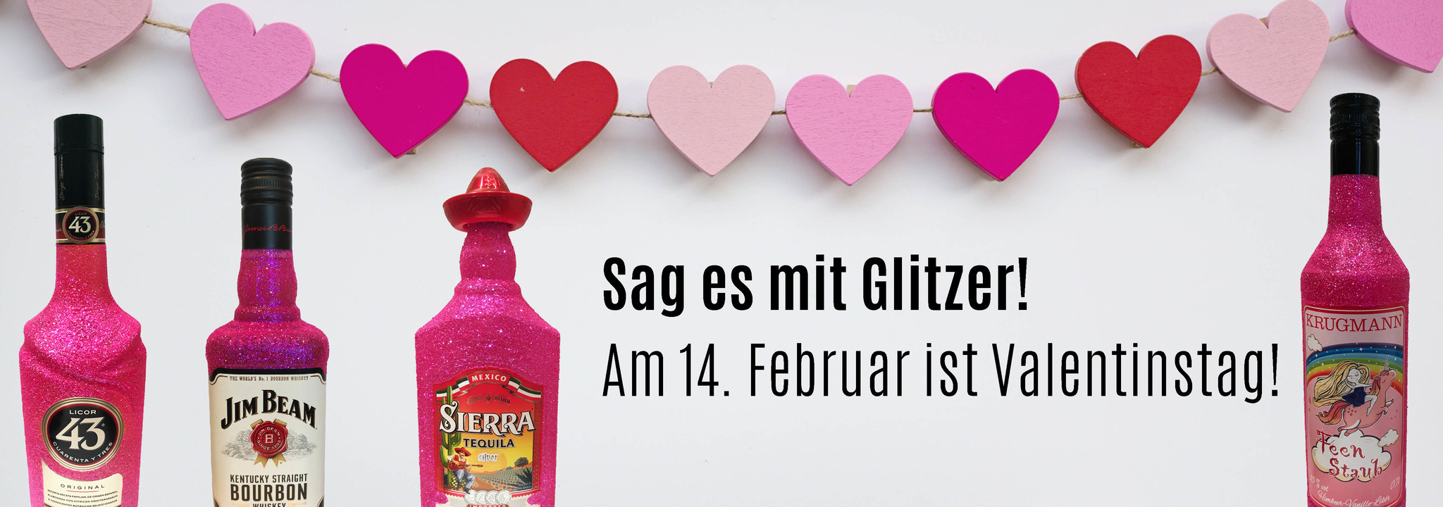 Glitzer zum Valentinstag – Bling Glitzerflasche