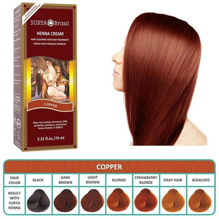 Surya Brasil Henna Haarverf Cream Copper 70ml
