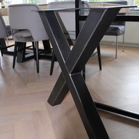 Tafelpoot X-LEG 80x80 transparant Tafelpoot X-LEG 80x80 transparant
