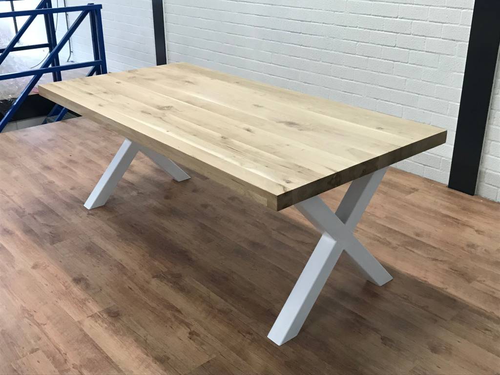 Mister Tafel Industriele Eiken tafel Mistertafel