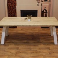 Eettafel eiken hout BOOMSTAM - stalen tafelonderstel Eettafel eiken hout BOOMSTAM - stalen tafelonderstel