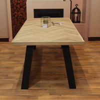Visgraat eettafel eiken hout - Klassiek tafelonderstel Visgraat eettafel eiken hout - Klassiek tafelonderstel